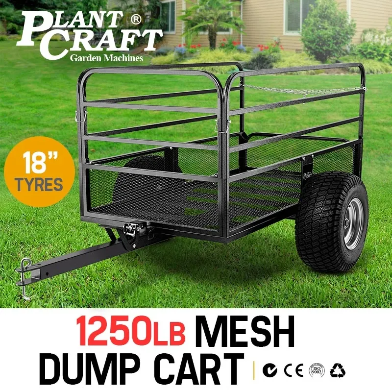 Towed Dump Cart | PLANTCRAFT Towed with An ATV or Ride-on