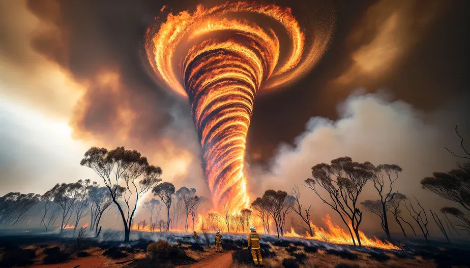 Wildfire Whirls in Australia | Fire Tornadoes