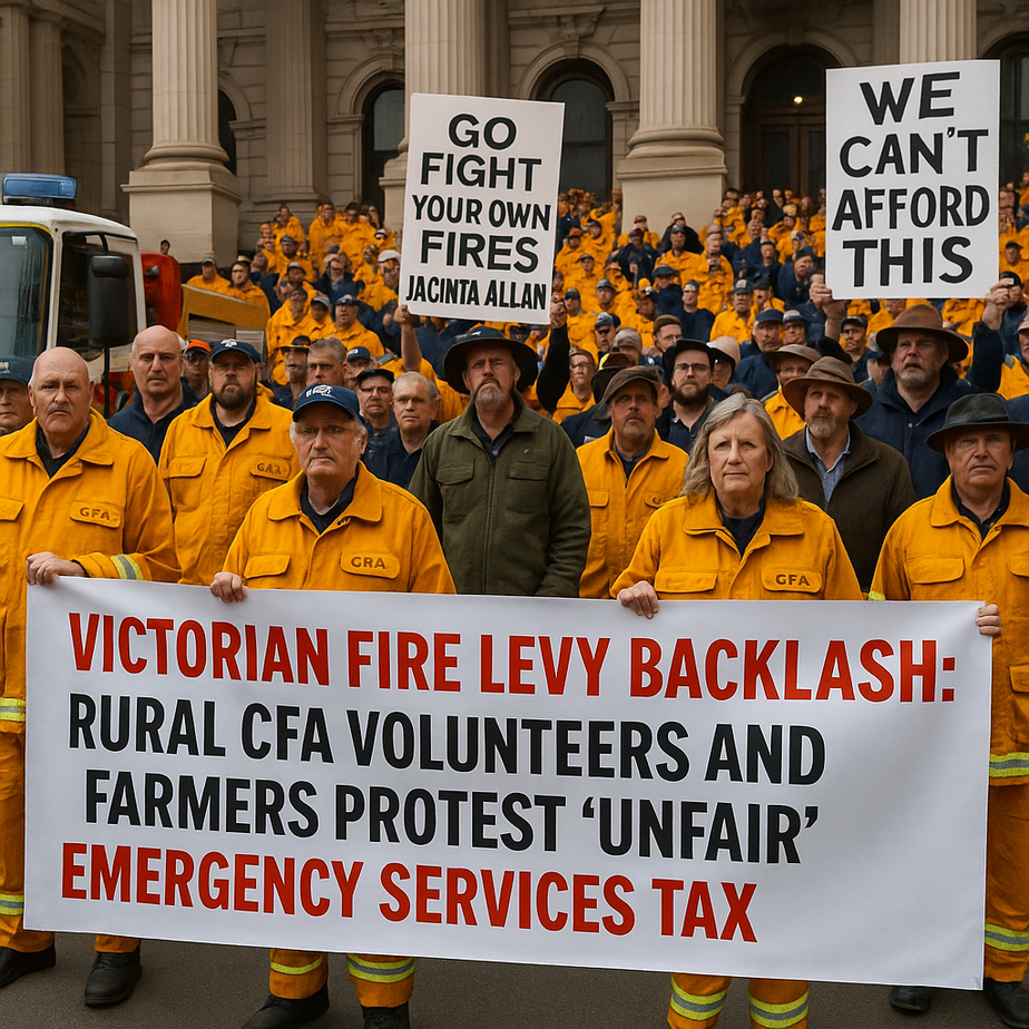Rural CFA Volunteers and Farmers Protest “Unfair” Emergency Services Tax