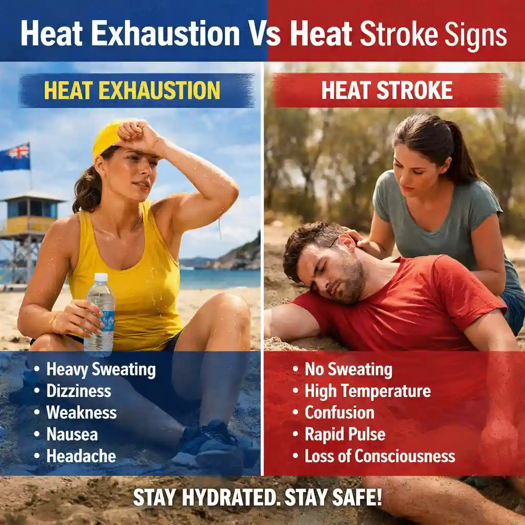 Heat Exhaustion Vs Heat Stroke Signs
