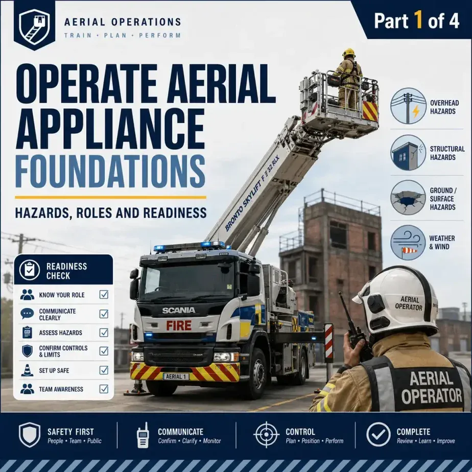 Operate Aerial Appliance Foundations, Part 1 of 4, Hazards, Roles and Readiness