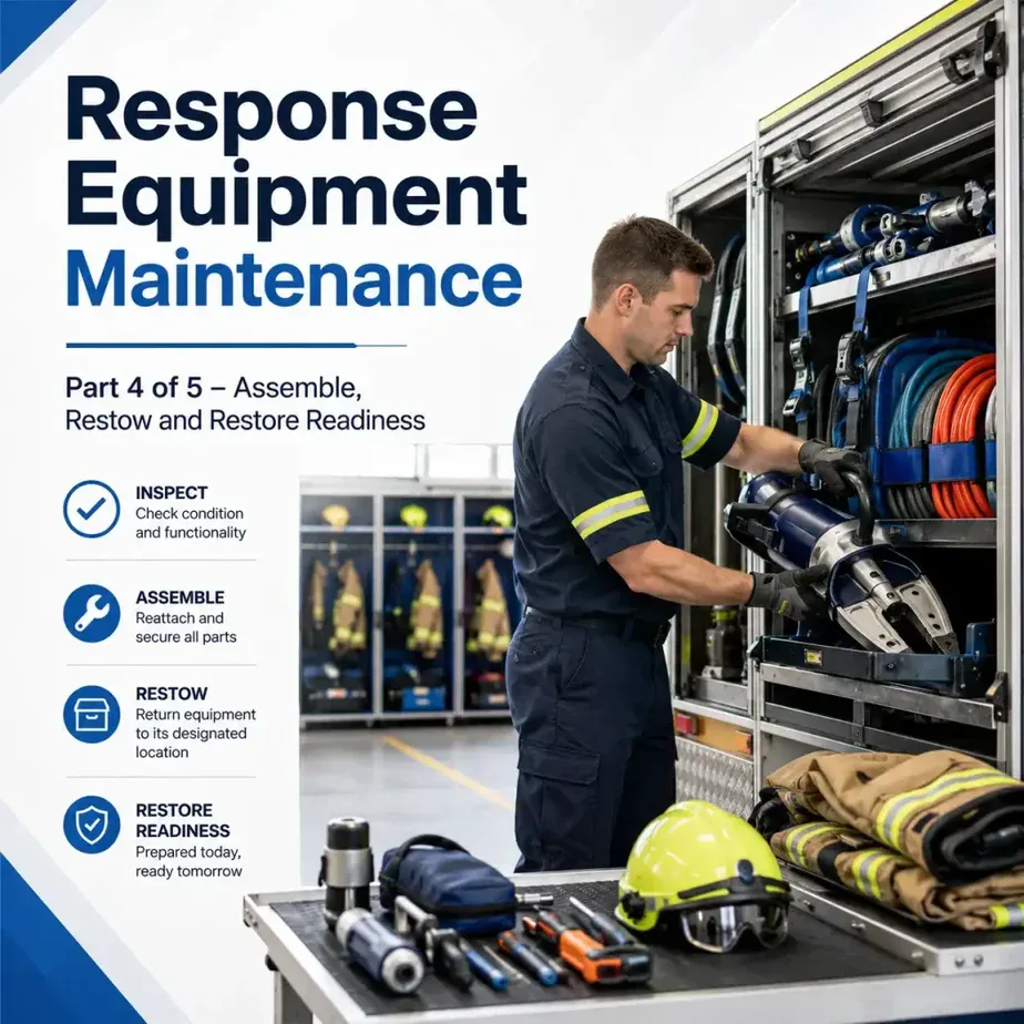 Response Equipment Maintenance, Part 4 of 5, Assemble, Restow and Restore Readiness
