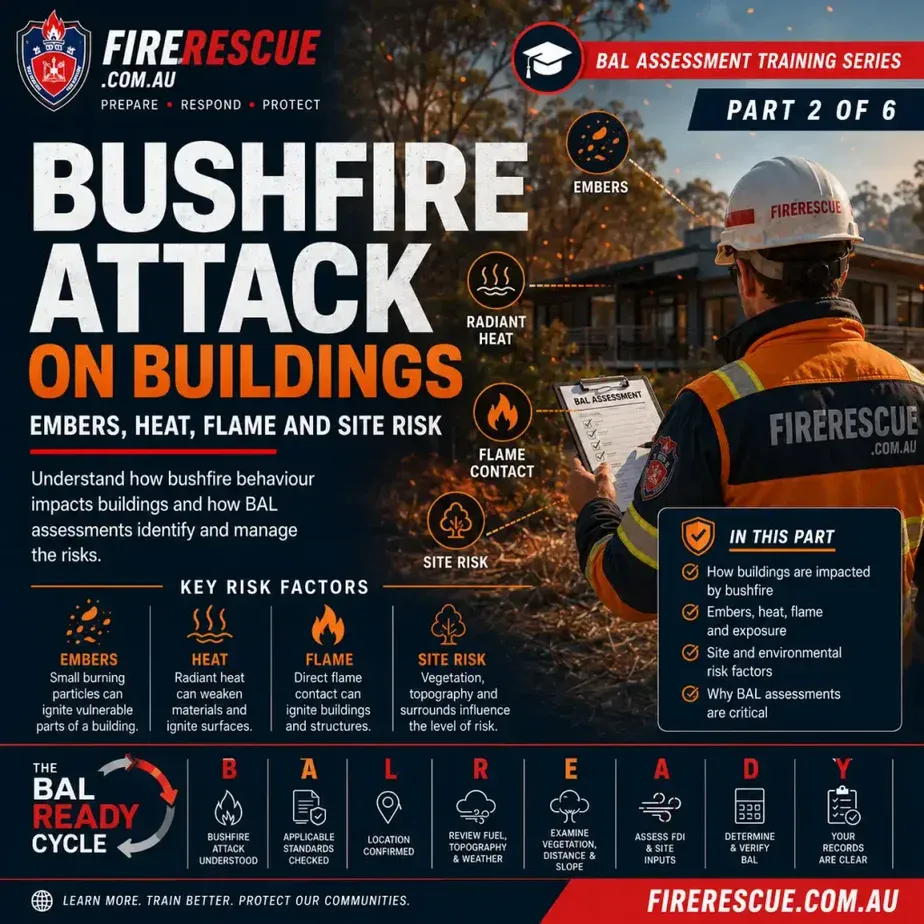 Bushfire Attack on Buildings, Part 2 of 4, Embers, Heat, Flame and Site Risk