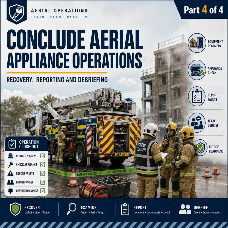 Conclude Aerial Appliance Operations, Part 4 of 4, Recovery, Reporting and Debriefing
