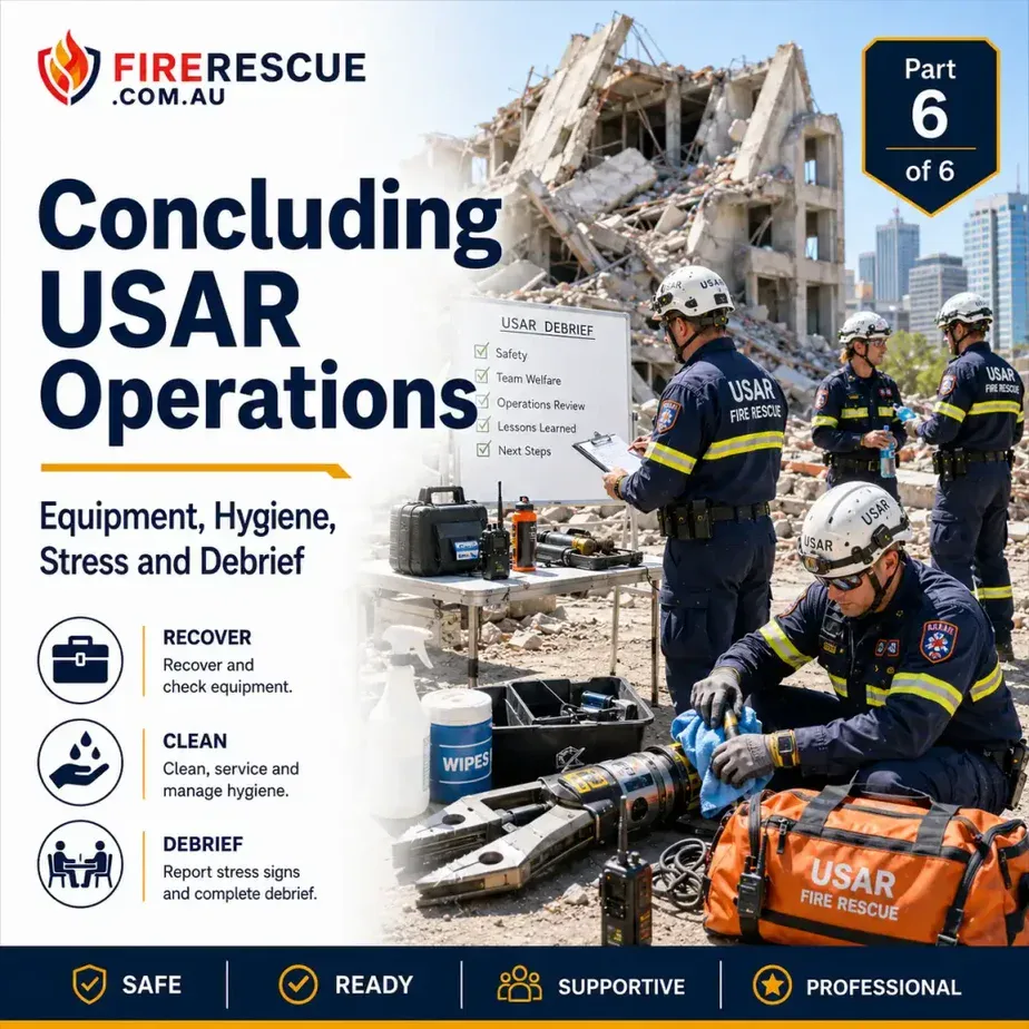 Concluding USAR Operations, Part 6 of 6, Equipment, Hygiene, Stress and Debrief