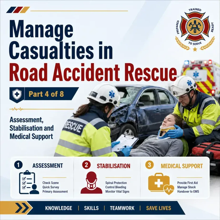 Manage Casualties in Road Accident Rescue, Part 4 of 8, Assessment, Stabilisation and Medical Support